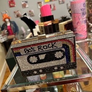 Cassette Tape Rhinestone Clutch